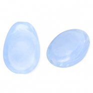 Perles acryliques ovale Bleu-marbré