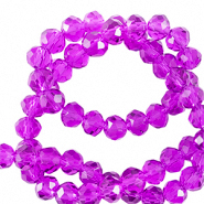 Perles à facettes 6x4mm disque Heishi Violet tillandsia