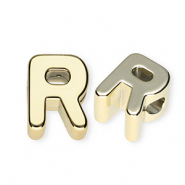 Perles acryliques alphabet lettre R Doré