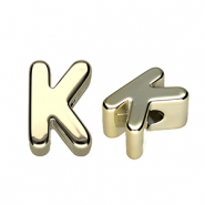 Perles acryliques alphabet lettre K Doré