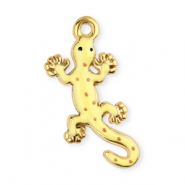 Breloques en acier Inox salamandre Doré-jaune-marron