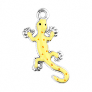 Breloques en acier Inox salamandre Argenté-jaune-rouge