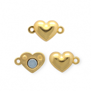 Apprêts en métal DQ® fermoir aimanté coeur Doré (sans nickel)