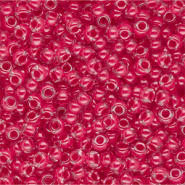Perles de rocailles Miyuki 8/0 Carnation Pink Lined Crystal 8-0208