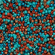 Perles de rocailles Miyuki 11/0 Blue Corals mix143