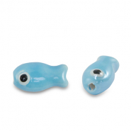 Perles en céramique poisson Bleu ciel