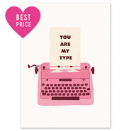 BY31® Cartes à bijoux "You are my type" Blanc-rose foncé-marron foncé-beige