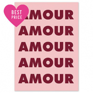 BY31® Cartes à bijoux "Amour" Rose-bordeaux