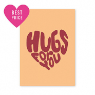 BY31® Cartes à bijoux "Hugs for you" Orange pêche-rouge rouille