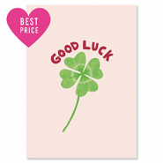 BY31® Cartes à bijoux "Good luck" Rose clair-vert-rouge rouille
