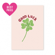 BY31® Cartes à bijoux "Good luck" Rose clair-vert-rouge rouille