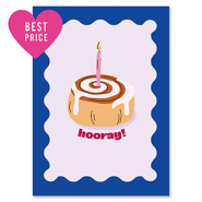 BY31® Cartes à bijoux "Hooray" Bleu foncé-violet lilas-marron clair