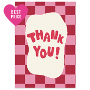 BY31® Cartes à bijoux "Thank you" Rose foncé-rouge rouille-blanc cassé