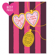BY31® Cartes à bijoux "You're a charm" Marron foncé-rosa magenta-doré