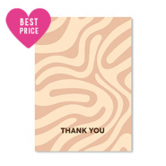 Cartes à bijoux "Thank you" Beige-marron