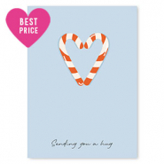 Cartes à bijoux "Sending you a hug" Bleu clair