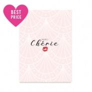Cartes à bijoux "Merci Chérie" Rose clair
