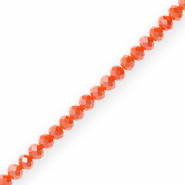 Perles à facettes 6x4mm disque Heishi Rouge tamale-pearl shine coating