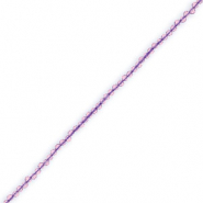 Pierres naturelles 2mm facettées Améthyste clair-pearl shine coating