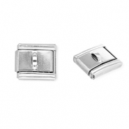 Apprêts en acier inox breloques pour bracelet italien avec anneau Argenté