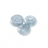 Pierres naturelles Marbre et Calcite rondelles 4mm Bleu ciel