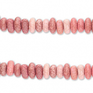 Perles en céramique en forme de galet Rose terracotta
