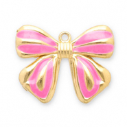 Breloques en acier Inox nœud Doré-rose