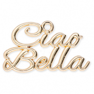 Breloques en métal "Ciao Bella" Doré