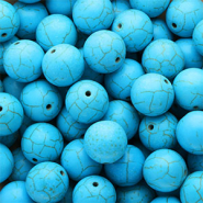 Perles en céramique 16 mm Bleu