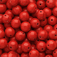 Perles en céramique 12 mm Rouge