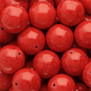 Perles en céramique 20 mm Rouge