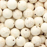 Perles en céramique 16 mm Blanc