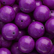 Perles en céramique 20 mm Violet aubergine