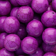 Perles en céramique 20 mm Violet