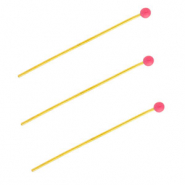 BY31® Apprêts en acier inox clous à tête boule 35 mm Doré-rose magenta