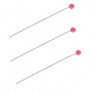 BY31® Apprêts en acier inox clous à tête boule 35 mm Argenté-rose magenta