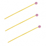 BY31® Apprêts en acier inox clous à tête boule 35 mm Doré-violet lavande