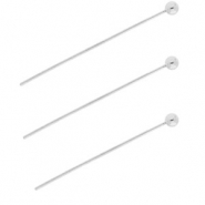 BY31® Apprêts en acier inox clous à tête boule 35 mm Argenté
