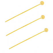 BY31® Apprêts en acier inox clous à tête boule 35 mm Doré