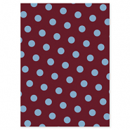BY31® Cartes à bijoux à pois Rouge acajou-bleu clair