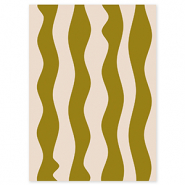 BY31® Cartes à bijoux vagues Vert olive-crème