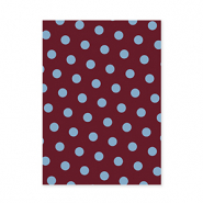 BY31® Cartes à bijoux à pois Rouge acajou-bleu clair
