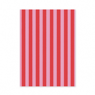 BY31® Cartes à bijoux lignes droites Rouge-rose