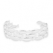 Bracelets en acier Inox jonc poisson Argenté