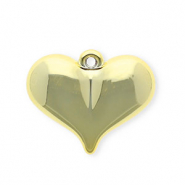 Pendentifs acryliques coeur Dor&eacute;