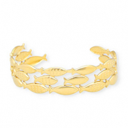 Bracelets en acier Inox jonc poisson Doré