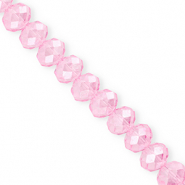 Perles à facettes 12x9 mm disque Heishi Rose clair