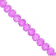 Perles &agrave; facettes 8x6&nbsp;mm disque Heishi Violet