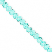 Perles &agrave; facettes 6x5&nbsp;mm disque Heishi Vert turquoise
