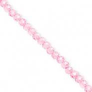 Perles &agrave; facettes 4x3&nbsp;mm disque Heishi Rose clair